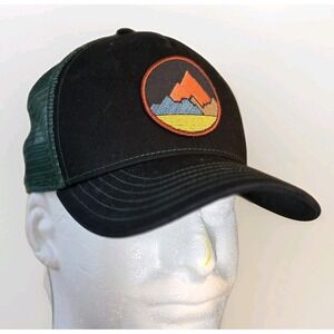 Pistil Spike Trucker Hat Mens Black Mountain Patch Snap Back